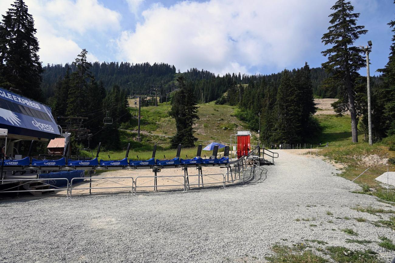 The bottom area of the Eagle Char lift used for the eagle Coaster
