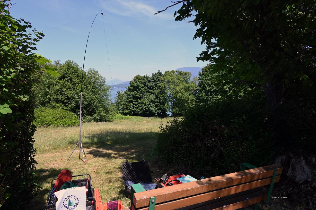 My station for the day, Burrard Inlet in behind
