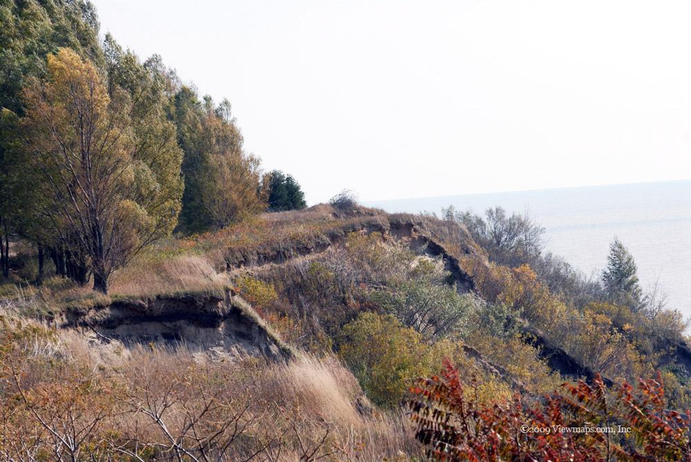 Looking along the cliff edge a bit further from the road