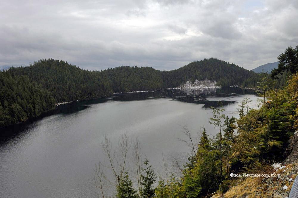Looking down on Florence Lake