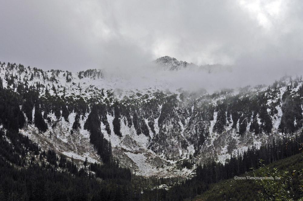 A close-up of Barr Mountain