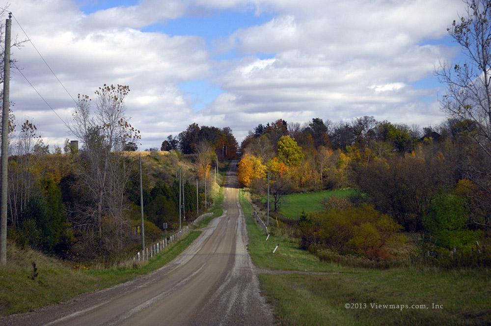 The sun peeked out at just the right spot to capture this lovely view along Erin Line
