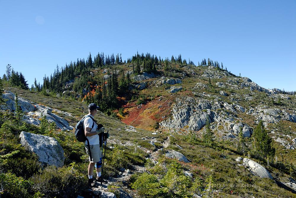 Ralph looking back for a last view of the Summit of Zoa