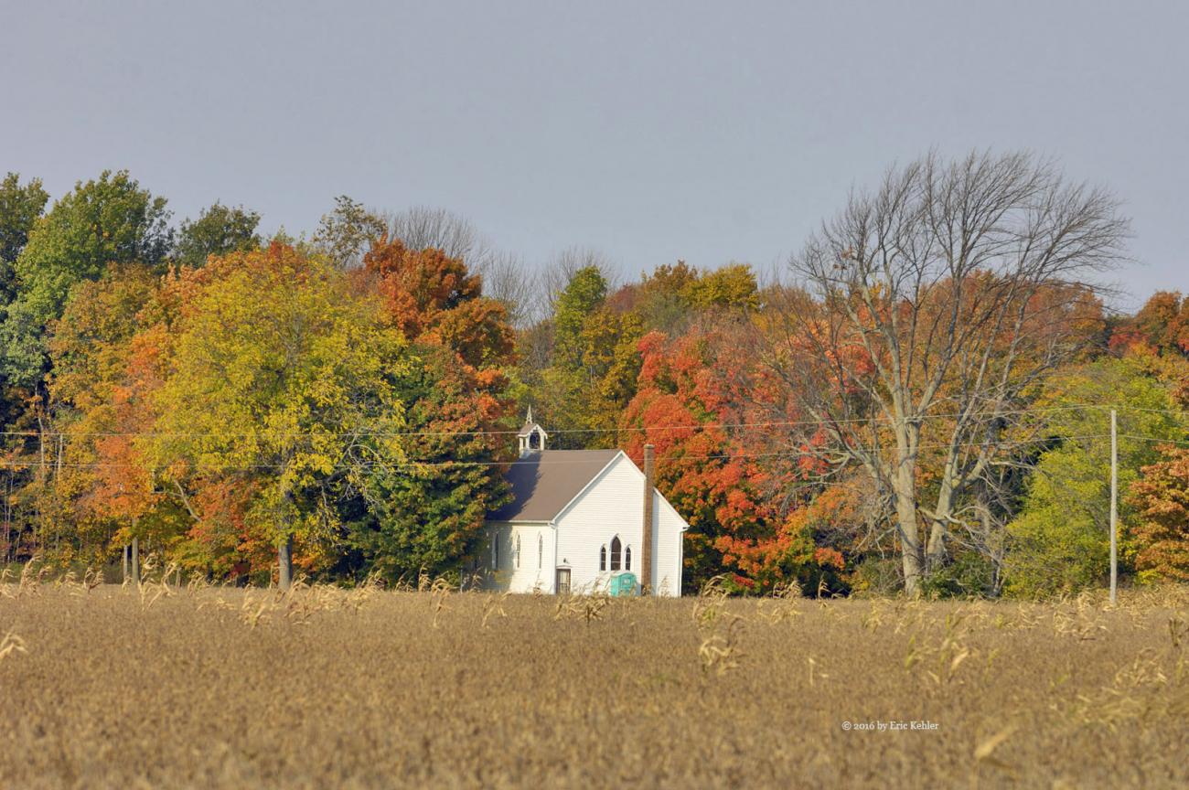 This church has caught my attention every trip I make to Ontario. It was particularly well surrounded in colour this year.