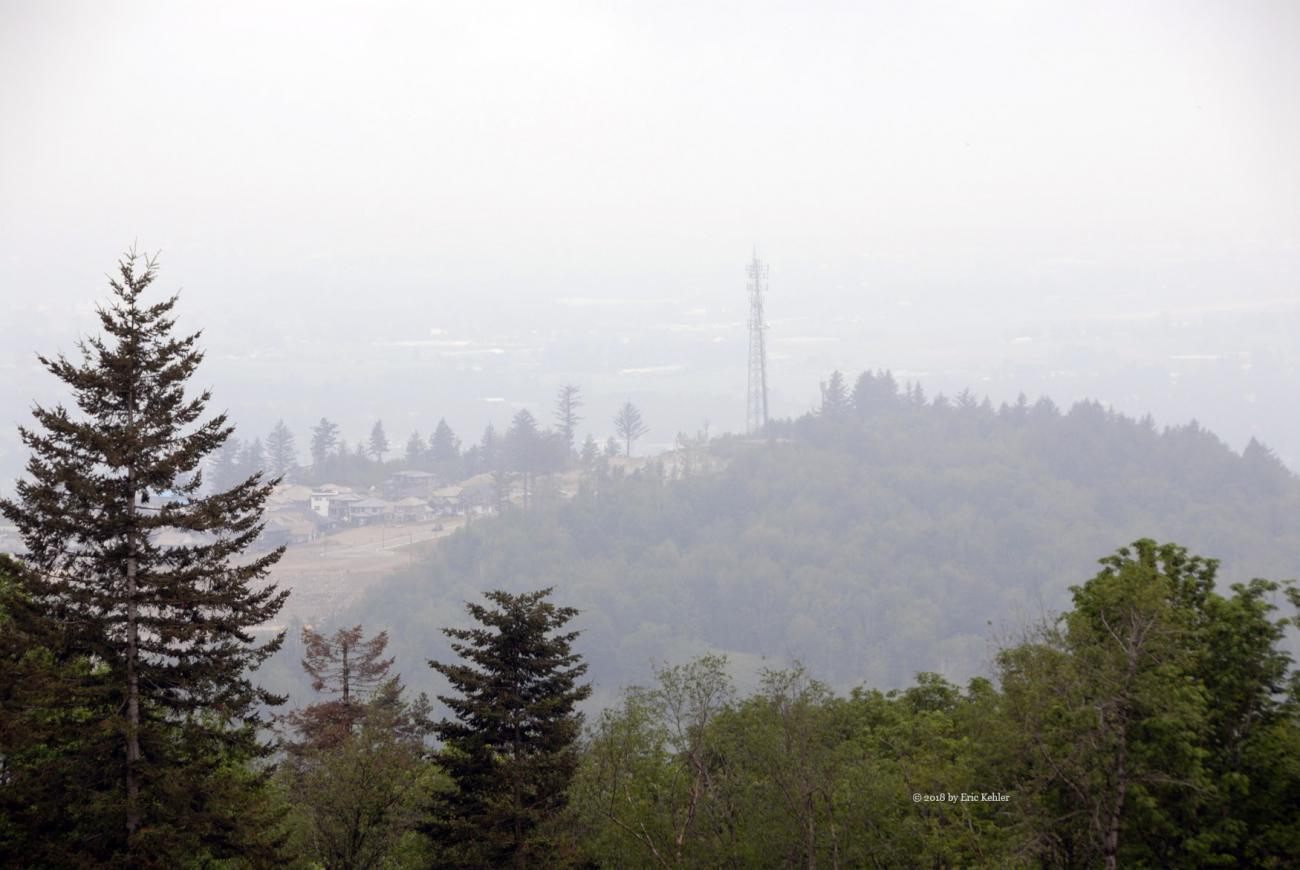 Looking west along the range to the next rise