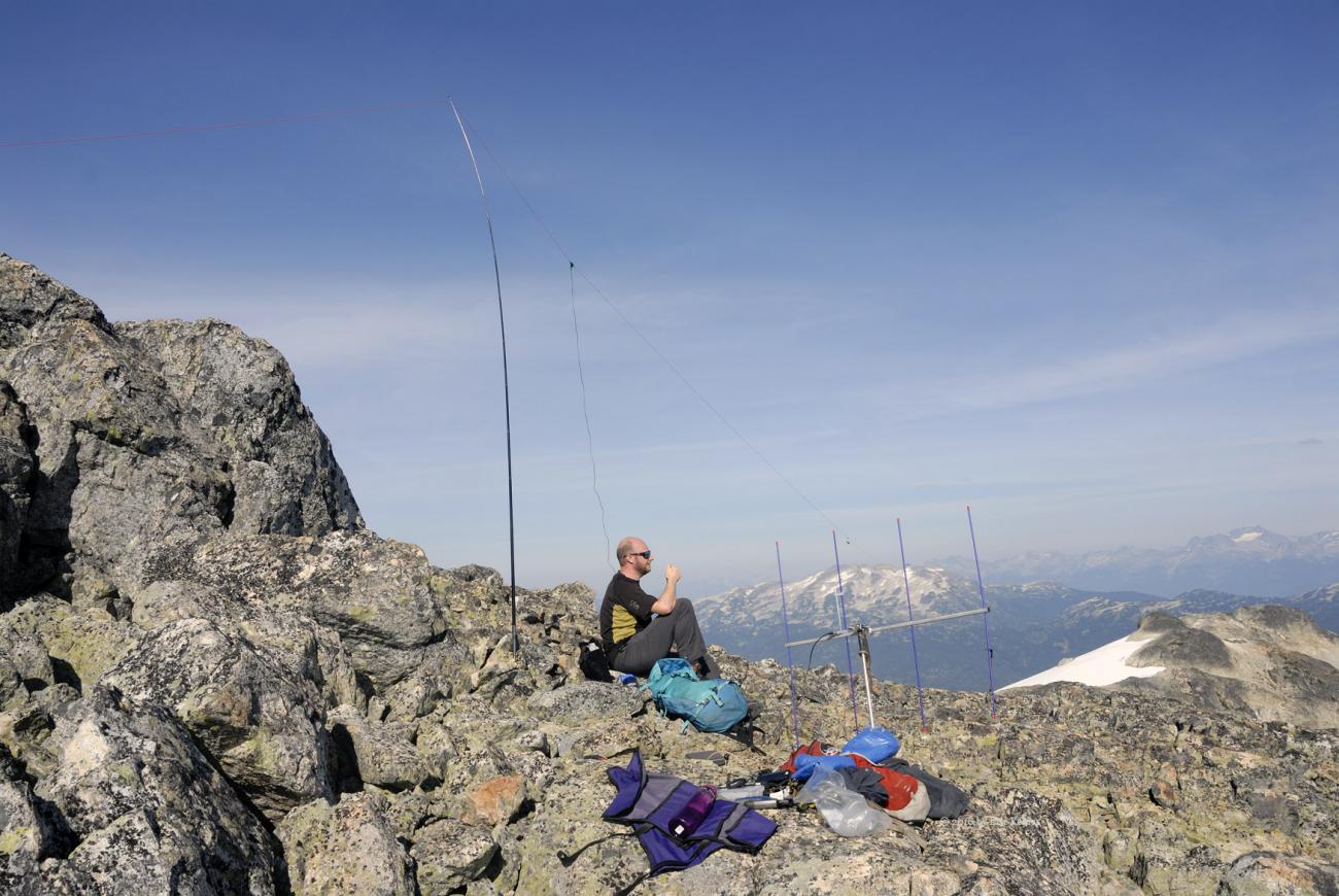 John on the Summit calling for Hams on the radio