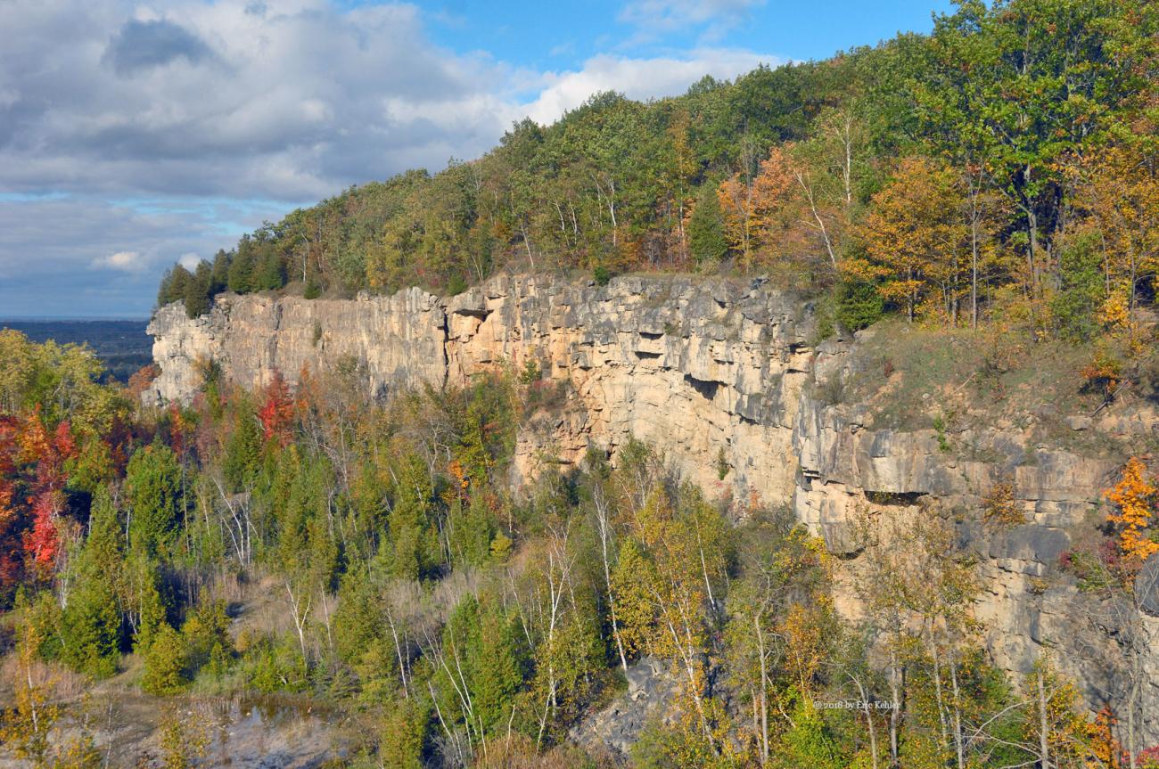 Looking along the Escarpment in Kelso