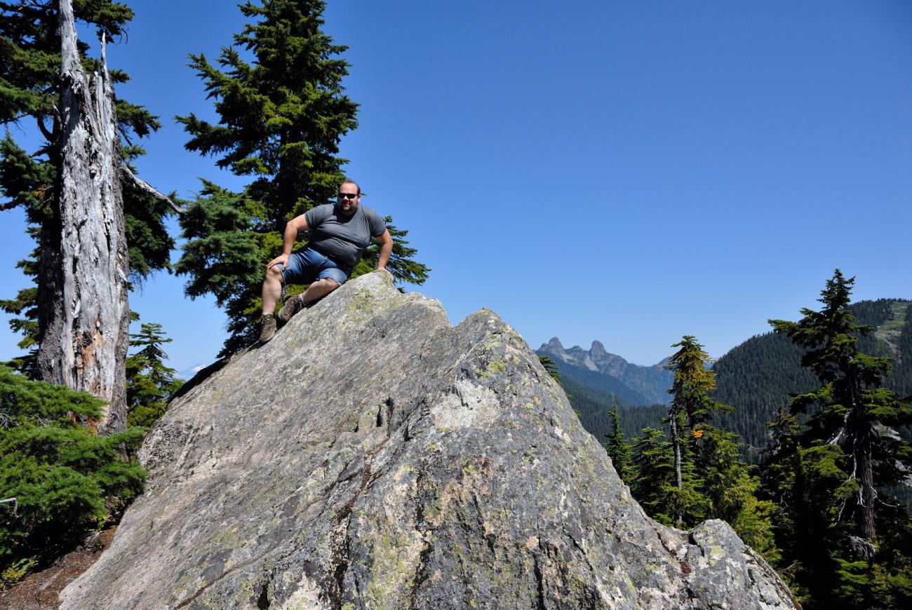 Nick on the highest point of the summit