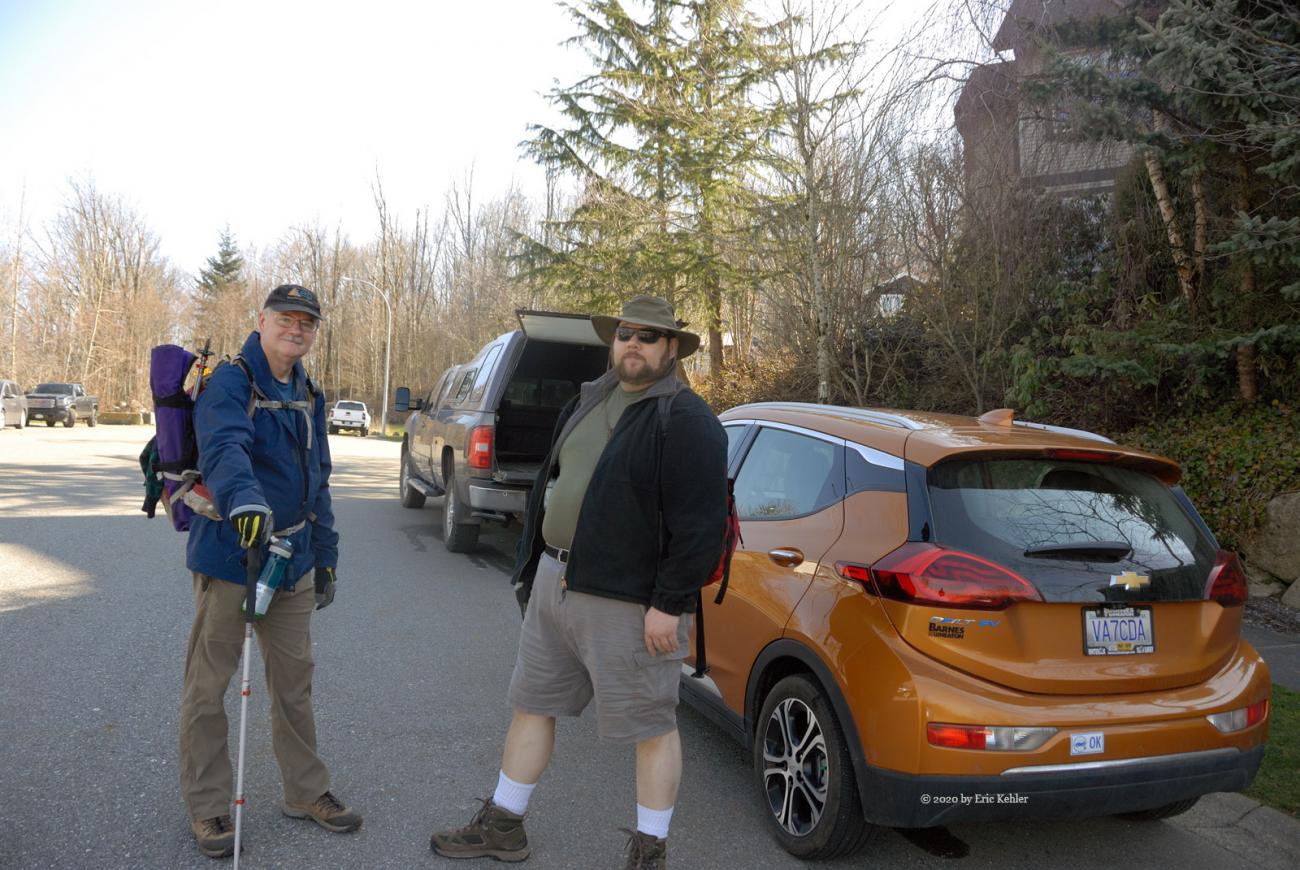 Here Nick and I are ready to set out for the trails