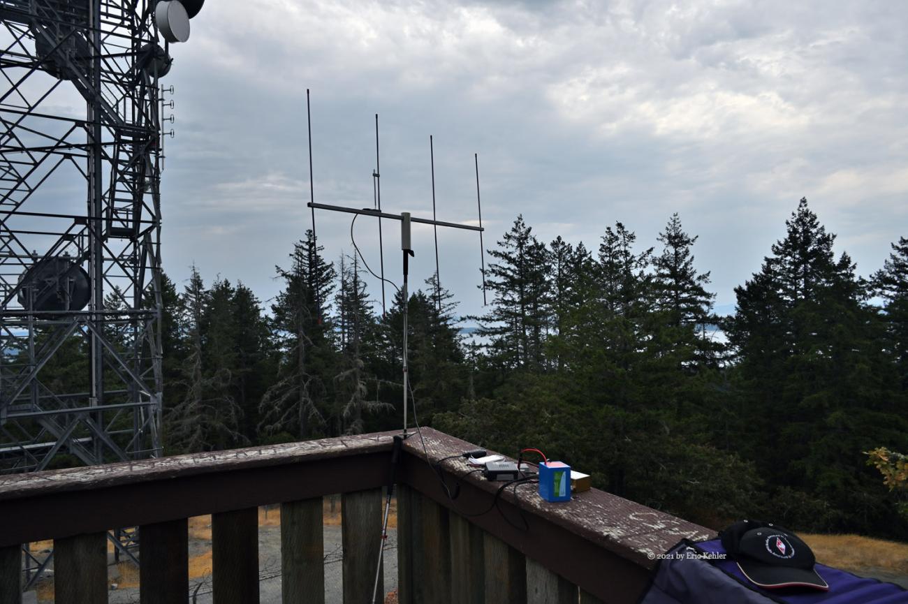 MY radio set up on Mount Newton