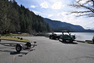 Looking south towards the boat ramp