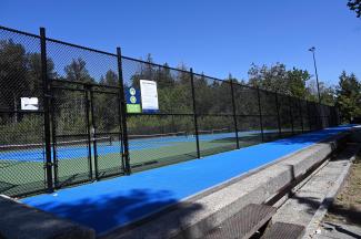 A view of the courts from the main entrance area