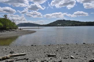 Arriving at the beach, here is the south-east view