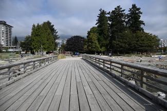 A view of the park from the pier