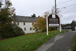 Side view of the old schoolhouse