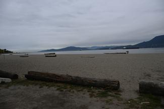 Looking across Locarno Beach to the Northshore and Bowen Island