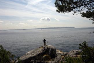 Nick looking across English Bay from Eagle Point