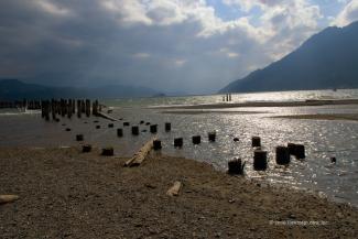 20 mile bay on the western shore of Lake Harrison