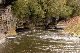 Finally the gorge. It amazes me at the power of water. I love the way the river has undercut the bank.