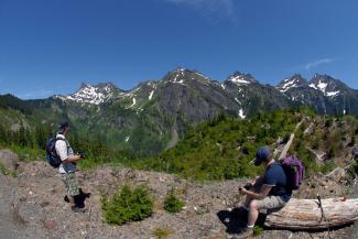 A view of the Cheam Ridge from our lunch stop