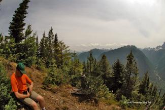 Resting at the top looking NW.