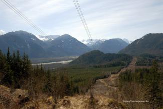 A view to the SW looking across the Fraser River to Mt. Cheam