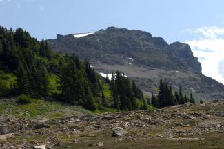 Lady Peak as seen fromthe saddle between the two mountains