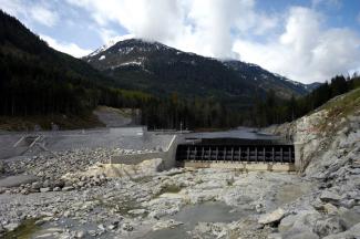 The new power station collection dam