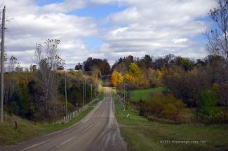 The sun peeked out at just the right spot to capture this lovely view along Erin Line