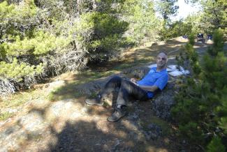 Ralph at the summit making radio contacts