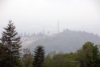 Looking west along the range to the next rise