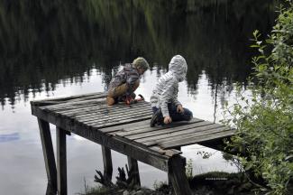 Looking in the water for spent shotgun shells