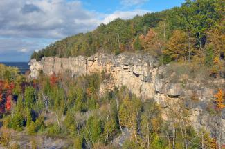 Looking along the Escarpment in Kelso