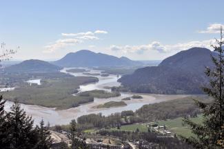 The Fraseer River from the slope of Mount Woodside