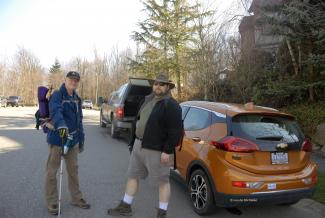 Here Nick and I are ready to set out for the trails