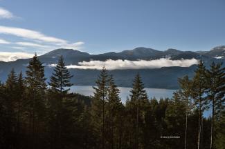 Looking down on the south end of Harrison Lake