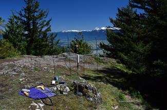 My radio station with the Cheam Range behind