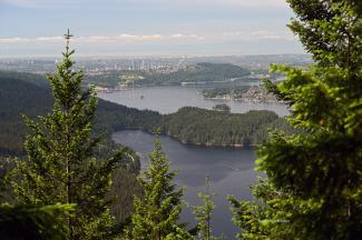 Vancouver as seen from the preview site on Mt Farrer