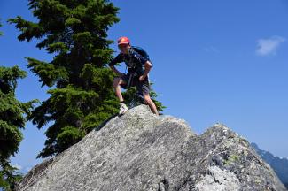 Liam on the highest point of the summit