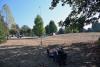 Looking at my station across to the play area