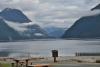 Looking north up Alouette Lake from the south beach