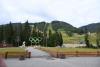 A view of Mount Strachan from the lodge