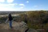 Enjoying the gorge and a westerly view from an over-hang
