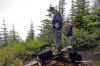 Taking a break for lunch on the ridge line