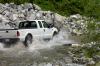 Crossing the flooded road