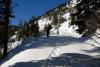 The slope was opening up as we got higher, also more prone to drifts and slides