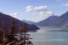 Looking north up the lake to the furthest point, Mt Douglas on the right