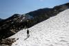 Geoff crossing a large snow field