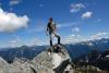 Geoff enjoying the view from the summit of Mt Hansen