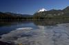 A view across Salsbury Lake , Mt Robbie Reid in the distance